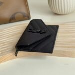 Saint Laurent Wallet in Grained Leather Black Hardware 13cm - Image 5