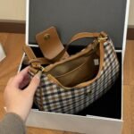 Celine Ava Triomphe Bag In Tartan Textile 24Cm 114492FYD 14ML - Image 3