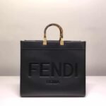 Fendi Sunshine Large Black Leather Shopper 41Cm 8BH372ABVLF0KUR - Image 2