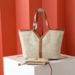 Saint Laurent Tiffany   Fred Paris Raffia Leather Large Tote Brown 50Cm - Image 3