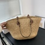 Celine Triomphe Panier Raffia In Palm Tan 31cm - Image 6