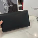 Saint Laurent Kate Medium In Grain De Poudre Mirror Effect Black 24Cm - Image 5