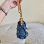 Louis Vuitton Pleaty Handbag Monogram Denim Blue 26cm M95050 - Image 5