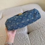 Louis Vuitton Pleaty Handbag Monogram Denim Blue 26cm M95050 - Image 6
