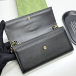 Gucci 73 Horsebit Detailed Satin Clutch Black 19Cm - Image 6