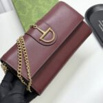 Gucci 73 Horsebit Detailed Satin Clutch Red 19Cm - Image 4