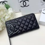 Chanel Cambon Zip Around Long Wallet Black 19Cm - Image 2