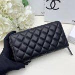 Chanel Cambon Zip Around Long Wallet Black 19Cm - Image 3