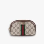 Gucci Ophidia GG Cosmetic Pouch Brown 17Cm