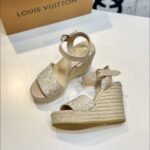 Louis Vuitton Helios Wedge Espadrille Beige 1AHLL6 - Image 3