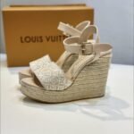 Louis Vuitton Helios Wedge Espadrille Beige 1AHLL6 - Image 7