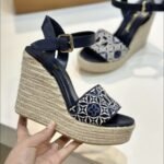 Louis Vuitton Helios Wedge Espadrille Marine 1AHLKQ - Image 4
