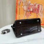 Hermes Birkin Silver Hardware Black Shiny 25Cm - Image 4