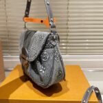 Louis Vuitton Monogram Sunset Bag Denim Dark Blue 26Cm - Image 4