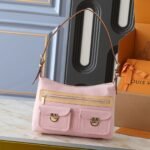 Louis Vuitton Vintage Shoulder Bag Denim Pink 30Cm - Image 2