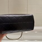 Chanel Shopping Bag Gold Tone Metal Beige And Black 36Cm AS5657 B20827 U1536 - Image 5