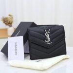 Saint Laurent Multi Folded Wallet Black 12cm 414404BOW021000 - Image 2