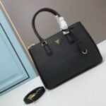 Prada Galleria Medium Saffiano Leather Bag Black 28cm 1BA274 NZV F0002 V EOO - Image 2