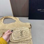 Saint Laurent Icare In Raffia Naturel And Brown Gold 45Cm 772191GAAEK2063 - Image 3