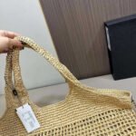 Saint Laurent Icare In Raffia Naturel And Brown Gold 45Cm 772191GAAEK2063 - Image 7