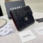 Chanel Small Floral Wallet Black 11cm - Image 4