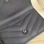 Saint Laurent Wallet in Grained Leather Black Hardware 13cm - Image 4