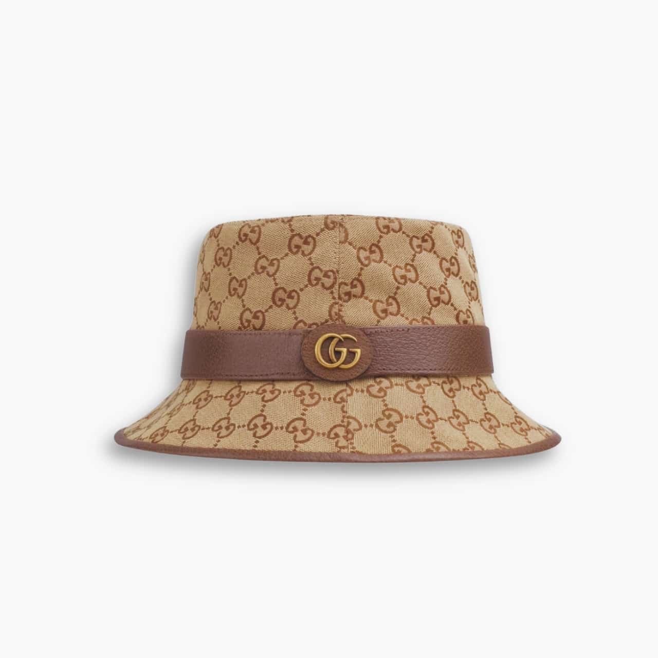 30-3.jpg Gucci Canvas Bucket Hat With Double G Brown 576587 4HG62 2564 - Image 1
