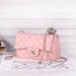 Chanel Classic Flap Bag Pastel Pink 20Cm - Image 3
