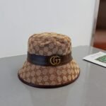 Gucci Canvas Bucket Hat With Double G Brown 576587 4HG62 2564 - Image 2
