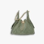 Chanel 25 Small Handbag Suede Grey 30Cm AS5293 B18799 NACAA