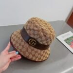 Gucci Canvas Bucket Hat With Double G Brown 576587 4HG62 2564 - Image 5