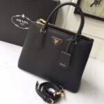 Perfect Match: Prada Saffiano Leather Double Black 25Cm X Prada Small Saffiano Leather Wallet Black 10cm - Image 3