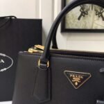 Perfect Match: Prada Saffiano Leather Double Black 25Cm X Prada Small Saffiano Leather Wallet Black 10cm - Image 4