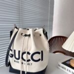 Super Vip 1:1 – Gucci Mini Shoulder Bag With Print Cotton Canvas Black 23Cm - Image 2