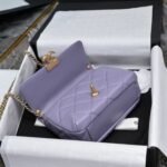 Super Vip 1:1 – Chanel Crystal Pearl Chain Mini Flap Bag Gold Hardware Purple 17Cm - Image 4