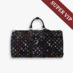 Super Vip 1:1 – Louis Vuitton x Takashi Murakami Keepall Bandoulière 50 Bag Black 50Cm M13745