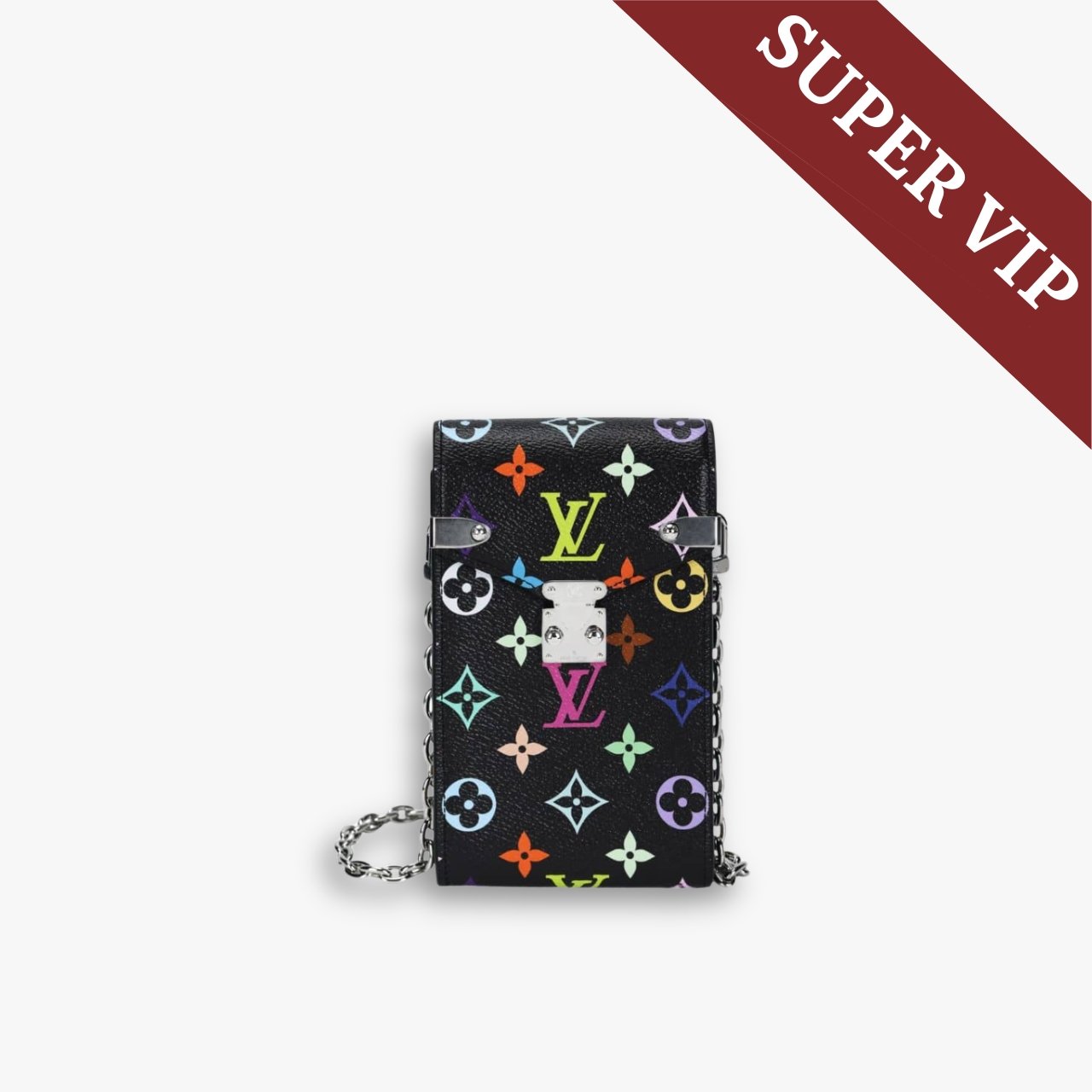 363-3.jpg Super Vip 1:1 – Louis Vuitton x Takashi Murakami Phone Pouch Métis Black 17Cm M14098 - Image 1