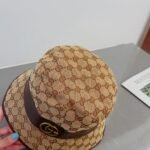 Gucci Canvas Bucket Hat With Double G Brown 576587 4HG62 2564 - Image 3