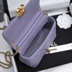 Super Vip 1:1 – Chanel Crystal Pearl Chain Mini Flap Bag Gold Hardware Purple 17Cm - Image 5