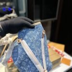 Louis Vuitton Neverfull Monogram MM Handbag Denim 28cm - Image 3