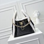 Super Vip 1:1 - Chanel 25 Small Handbag Gold Tone Metal Black And White 30Cm AS5293 B22309 U4139 - Image 2