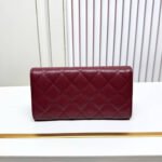 Chanel Quilted Trifold Wallet Red 19Cm - Image 4