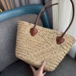 MiuMiu Palmetto Tote Bag Raffia In Tan 30cm 5BG206 2DDH F0A5T - Image 4