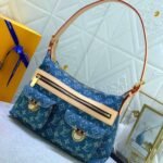 Louis Vuitton Monogram Denim Baggy PM Shoulder Bag Monogram Denim Baggy PM Shoulder Bag Blue 30cm - Image 2
