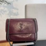 Saint Laurent Niki Shoulder Bag Burgandy 28Cm - Image 2