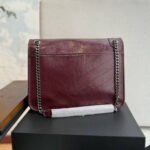 Saint Laurent Niki Shoulder Bag Burgandy 28Cm - Image 4