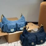 Chanel Large Hobo Bag Washed Denim And Gold Tone Metal Blue 31Cm AS5339 B19251 NG353 - Image 3