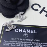 Chanel Stud Earrings Silver White And Crystal ABE867 B19263 NADDV - Image 4