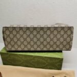 Gucci Emblem Small Tote Bag Beige And Dark Brown 31cm - Image 6