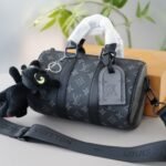Louis Vuitton Keepall Bandoulière 25 Monogram Eclipse Black 24Cm M46271 - Image 3
